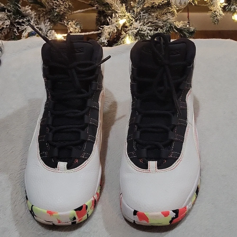 Air Jordan 10 Retro SE BV1843 176 White/Barely Volt-Black Sneakers
